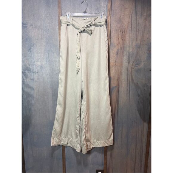 Cynthia Rowley Wide Leg 100% Lyocell Pants Sage Green/Khaki Women’s Size Large - Picture 2 of 7
